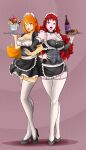  captain_syrup highres maid mona_(warioware) orange_hair redhead waitress wario_land warioware 