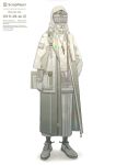  1other alternate_costume ambiguous_gender arknights coat doctor_(arknights) full_body gloves head_mounted_display highres hood hooded_coat hoodie labcoat long_sleeves norizc open_clothes open_coat radio rhine_lab_logo shoes simple_background solo white_background white_coat white_gloves 