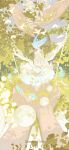  1girl absurdres angel_wings bird blonde_hair father&#039;s_day feathered_wings fish ginkgo_leaf hands highres holding ice_(805482263) leaf moon multiple_moons original plant surreal wings 