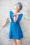  ayanami_rei blue_hair cosplay kanata_(model) neon_genesis_evangelion photo 