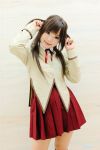  ahoge cosplay kipi-san photo school_rumble school_uniform tsukamoto_tenma twin_ahoge 