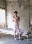  bed cosplay garter_belt garters nakagawa_shoko nurse nurse_uniform photo stethoscope thigh-highs 