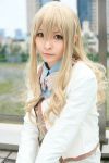  blazer blonde_hair cosplay konohana_hikari konohana_hikari_(cosplay) para_noiko school_uniform strawberry_panic 