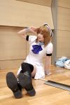  billhook boots cosplay higurashi_no_naku_koro_ni photo ryuuguu_rena sailor_hat saya thigh-highs 