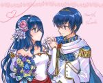  1boy 1girl blue_eyes blue_hair caeda_(fire_emblem) fire_emblem marth marth_(fire_emblem) sheeda sheeda_(fire_emblem) 