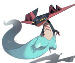 alu_drp blurry claws dragapult floating gen_8_pokemon half-closed_eyes highres no_humans number open_mouth pokedex_number pokemon pokemon_(creature) solo tongue 
