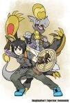  1boy black_hair hakamo-o original pokemon shield sword 