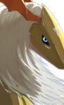  absurdres blue_eyes commentary_request digimon digimon_(creature) digimon_adventure_02 head_wings helmet highres horse long_hair looking_at_viewer no_humans pegasusmon simple_background siroka_(shiroka) solo white_background white_hair 