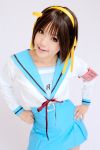  armband cosplay hair_ribbons kipi-san photo sailor_uniform school_uniform suzumiya_haruhi suzumiya_haruhi_no_yuuutsu 