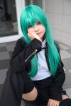  cosplay green_hair photo tagme_character tagme_model tagme_series thigh-highs 