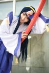  blue_hair cosplay hairband himemiya_chikane kannazuki_no_miko miko photo robes saya 