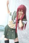  cosplay photo redhead sailor_uniform saya school_uniform shakugan_no_shana shana thigh-highs 