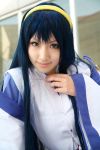  blue_hair cosplay hairband himemiya_chikane kannazuki_no_miko miko photo robes saya 