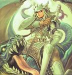  dragon fantasy helmet highres iwasaki_minako lance minako_iwasaki polearm scan valkyrie warrior weapon 