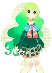  green_hair long_hair rakuraku skirt smile 
