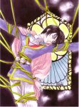  black_hair fantasy leon_magnus mutsumi_inomata stained_glass tales_of_destiny tied_up 