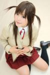  cosplay kipi-san photo school_rumble school_uniform tsukamoto_tenma twin_ahoge 