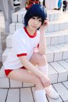  blue_hair cosplay gym_uniform katou_mari photo socks 