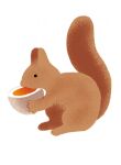  ._. animal animal_focus biting eating egg food from_side full_body hardboiled_egg hirasawa_minami holding holding_food no_humans no_lineart original simple_background solo squirrel white_background 