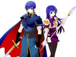  1boy 1girl blue_hair caeda_(fire_emblem) fire_emblem marth marth_(fire_emblem) sheeda sheeda_(fire_emblem) 