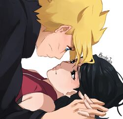  benteja black_eyes black_hair blonde_hair blue_eyes blue_hair boruto:_naruto_next_generations boruto:_naruto_the_movie glasses naruto naruto_(series) uchiha_sarada uzumaki_boruto whisker_markings whiskers 