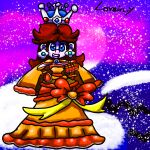  1girl christmas dress gameartist1993 highres super_mario_bros. princess princess_daisy self_upload solo 