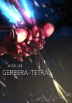  character_name firing flying from_above gerbera_tetra gun gundam gundam_0083 holding holding_gun holding_weapon mecha mobile_suit no_humans serike_w solo space weapon zeon 