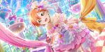  blush dress green_eyes hoshizora_rin love_live!_school_idol_festival_all_stars orange_hair short_hair smile 