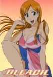  bleach cleavage color_issue dress inoue_orihime jpeg_artifacts screening 