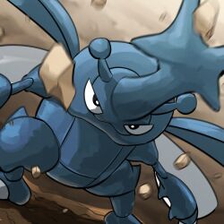  absurdres heracross highres looking_at_viewer no_humans pokemon pokemon_(creature) solo spicyichizo 