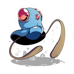  full_body mistray-art no_humans pokemon pokemon_(creature) signature simple_background solo tentacool white_background 