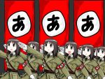  azumanga_daioh kasuga_ayumu military nazi parody salute uniform 