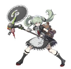 1girl circular_saw corin_wickes long_hair maid twintails weapon zenless_zone_zero