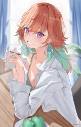  absurdres commentary earrings feather_earrings feathers gradient_hair hashtag-only_commentary highres hololive hololive_english jewelry kfp multicolored_hair orange_hair perfume_(takanashi_kiara) stteroo takanashi_kiara takanashi_kiara_(casual) virtual_youtuber 