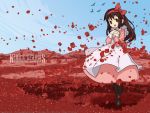  dress kino kino_no_tabi maid petals 