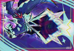artist_name baxcalibur chromatic_aberration claws commentary_request dated highres korean_commentary mega_baxcalibur mega_pokemon mr_h202 no_humans open_mouth pokemon pokemon_(creature) pokemon_focus pokemon_legends:_z-a solo spines upside-down wallpaper