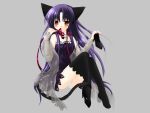  animal_ears catgirl panties pure_pure ribbons sakurazawa_izumi tail thigh-highs tobari underwear 