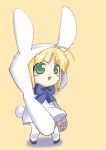  animal_ears animated animated_gif blink blinking blush bowtie bunny_costume bunny_ears chibi fate/stay_night fate_(series) gif happy lowres rabbit_ears saber translated 