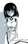  bare_shoulders black_hair blue china_dress chinadress chinese_clothes monochrome original rei_(rei&#039;s_room) rei_(rei's_room) 