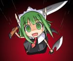  green_hair knife lowres mahou_sensei_negima mahou_sensei_negima! nino_(pixiv10550) puppet sword weapon 