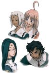  blush_stickers dark_skin diebuster glasses lal&#039;c_mellk_mal lal'c_mellk_mal nichola_vacheron nono pink_hair st-retcher top_wo_nerae_2! white_hair 