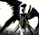  demon nyx_avatar persona persona_3 sword weapon wings 