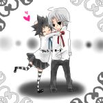  d.gray-man heart hug lowres road_kamelot sketch thigh-highs thighhighs 