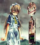  bus_stop harepore maid rain tears twintails wet 