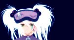  1girl akio_(mememe) facepaint goggles green_eyes karas long_hair solo twintails white_hair wink yurine_(karas) zipper 