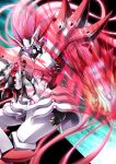 clenched_hands floating_hair highres ialdabaoth long_hair looking_down madai_taipe mecha no_humans pink_eyes redhead science_fiction solo super_robot super_robot_wars super_robot_wars_compact_3 very_long_hair 