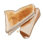  bread bread_slice english_commentary food food_focus ham meat no_humans original realistic sandwich simple_background still_life studiolg white_background 