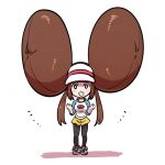  1girl alternate_hair_length alternate_hairstyle black_legwear blush_stickers bow breasts bright_pupils brown_hair clenched_hands commentary_request double_bun full_body hands_up korean_commentary legwear_under_shorts long_hair looking_at_viewer nutkingcall pantyhose pink_bow pokemon pokemon_(game) pokemon_bw2 raglan_sleeves rosa_(pokemon) shirt shoes short_shorts shorts smile sneakers solo standing twintails very_long_hair visor_cap white_pupils yellow_shorts 