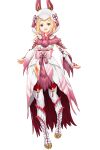  1girl absurdres armor commission commissioner_upload crossover fire_emblem fire_emblem_awakening full_body highres hood hood_up igni_tion japanese_clothes loli looking_at_viewer manakete mizutsune mizutsune_(armor) monster_hunter_(series) monster_hunter_rise nowi_(fire_emblem) solo 