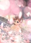  bath blurry bokeh cherry_blossoms depth_of_field ikeda_jun mizutamari nude original petals water 